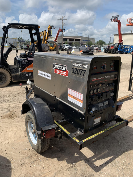 2019 Lincoln Electric Vantage 322 Welder Ready-Pak 3, Two wheel trailer, Fender and Light kit, Cable Rack