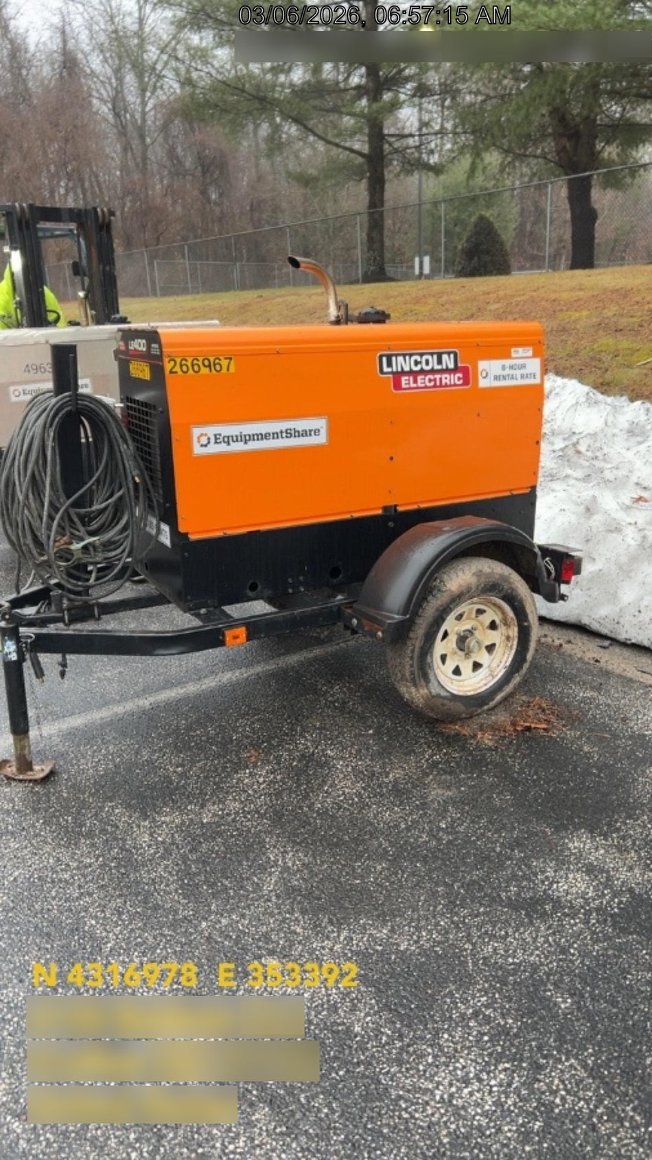 2022 Lincoln Electric LE400 Kubota V1505, Trlr, Cable Rack, Light Kit, ES Decals, T3