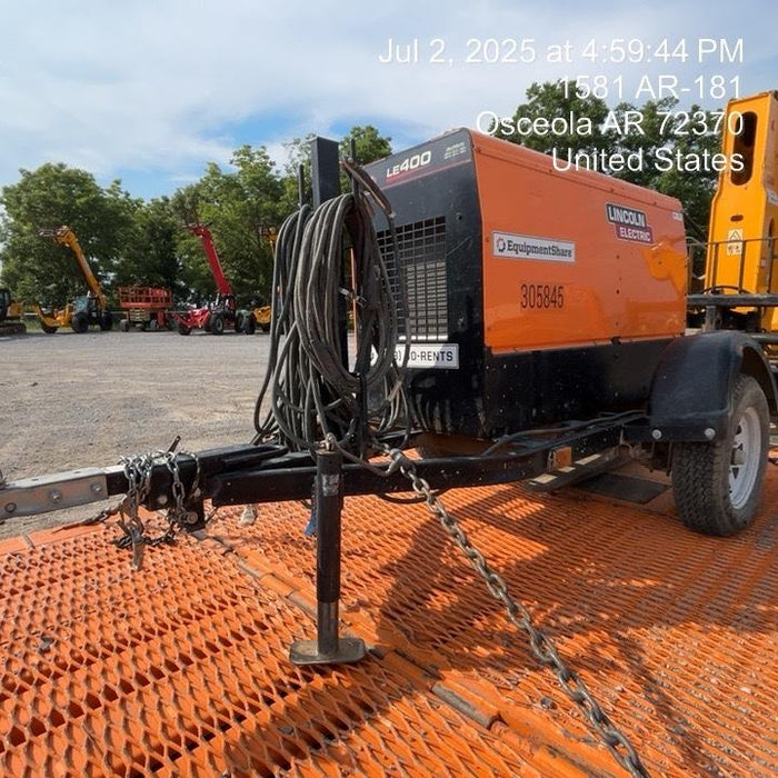 2023 Lincoln Electric LE400 Kubota V1505, Trlr, Cable Rack, Light Kit, ES Decals, T3