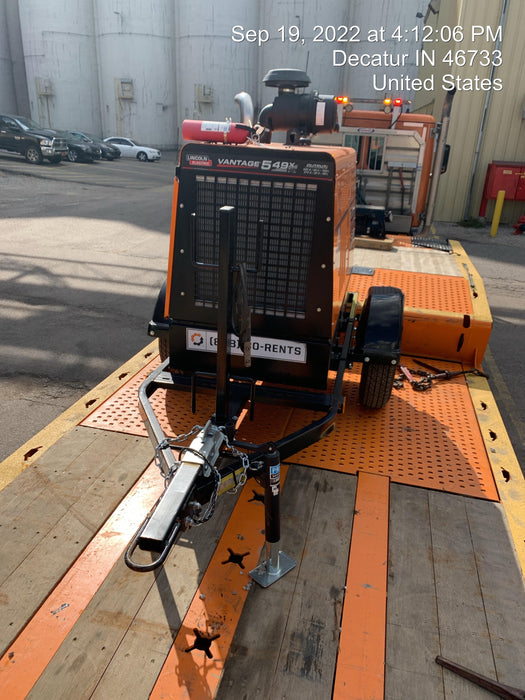 2021 Lincoln Electric Vantage 549X Ready Pak 3, ORANGE (includes trailer, cable rack, fender light kit)