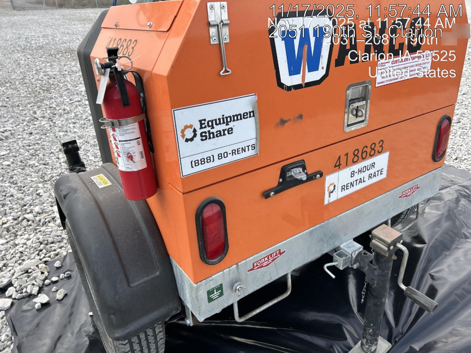 2024 Wanco WLTT-4MM4K Diesel, Deep Sea Controller, Shore Power Plug, Auto Start, (4) 350W LED Floodlights, 4kW Generator, 60 Gal Fuel Tank, 2" Ball, T3