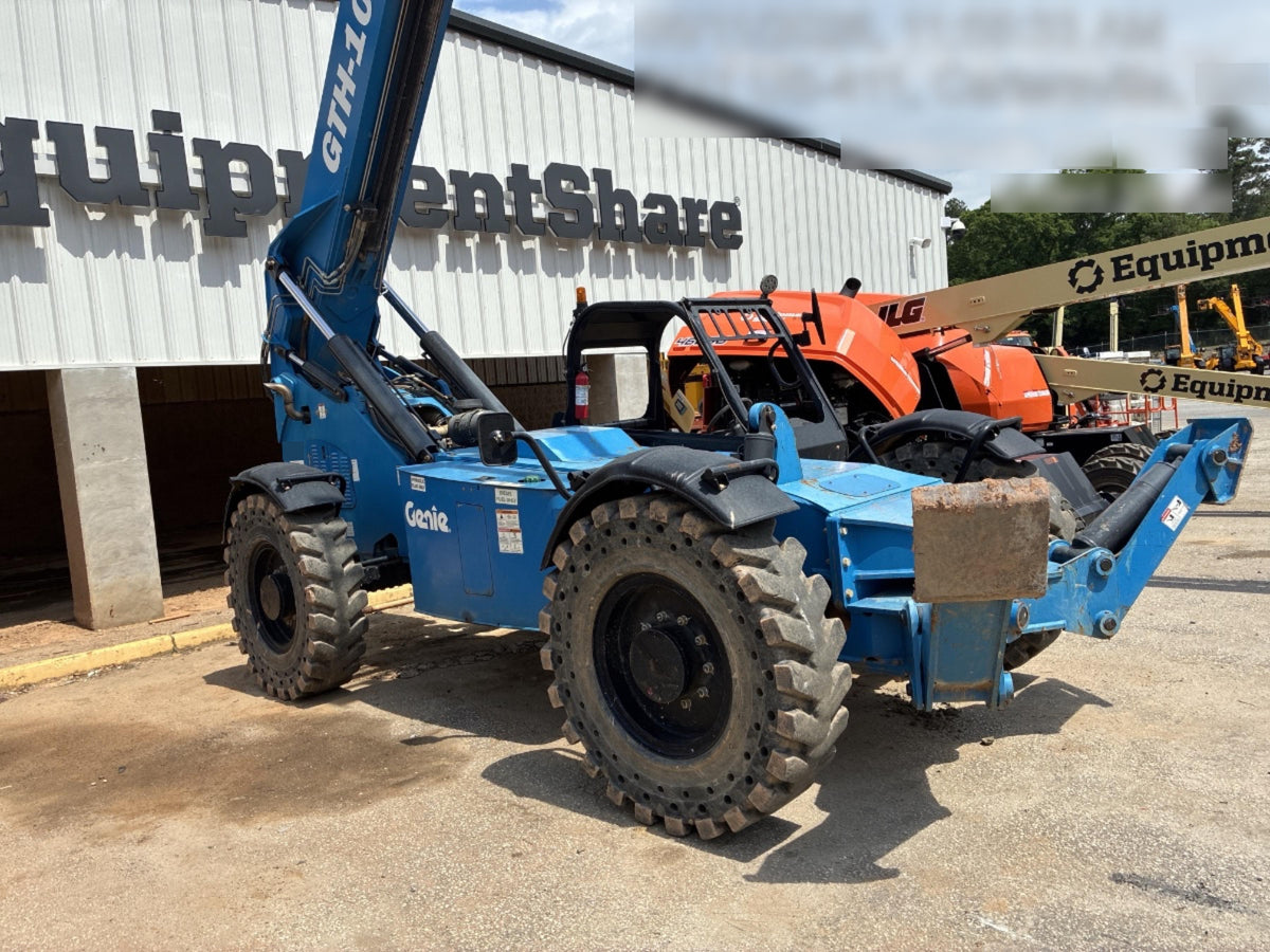 2019 Genie GTH-1056 Canopy, Solid RT Tires, LED Work Lights, Beacon 60" QA Carriage, 60" Forks