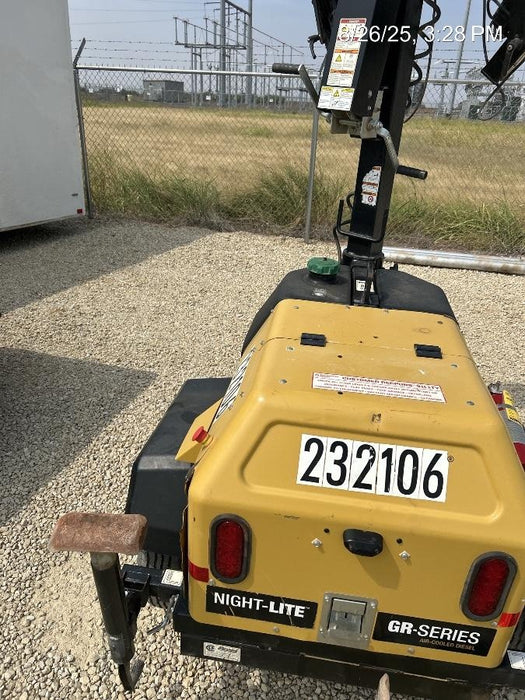 2022 Allmand NLV3GR (4) LED Light Fixture 350W, 23' Vertical Mast, 3kW Prime, Towable, Deep Sea L401, Leveling Jacks, Yanmar T4F 5.8hp