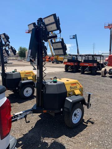 2021 Allmand NLV3GR (4) LED Light Fixture 350W, 23' Vertical Mast, 3kW Prime, Towable, Deep Sea L401, Leveling Jacks, Yanmar T4F 5.8hp