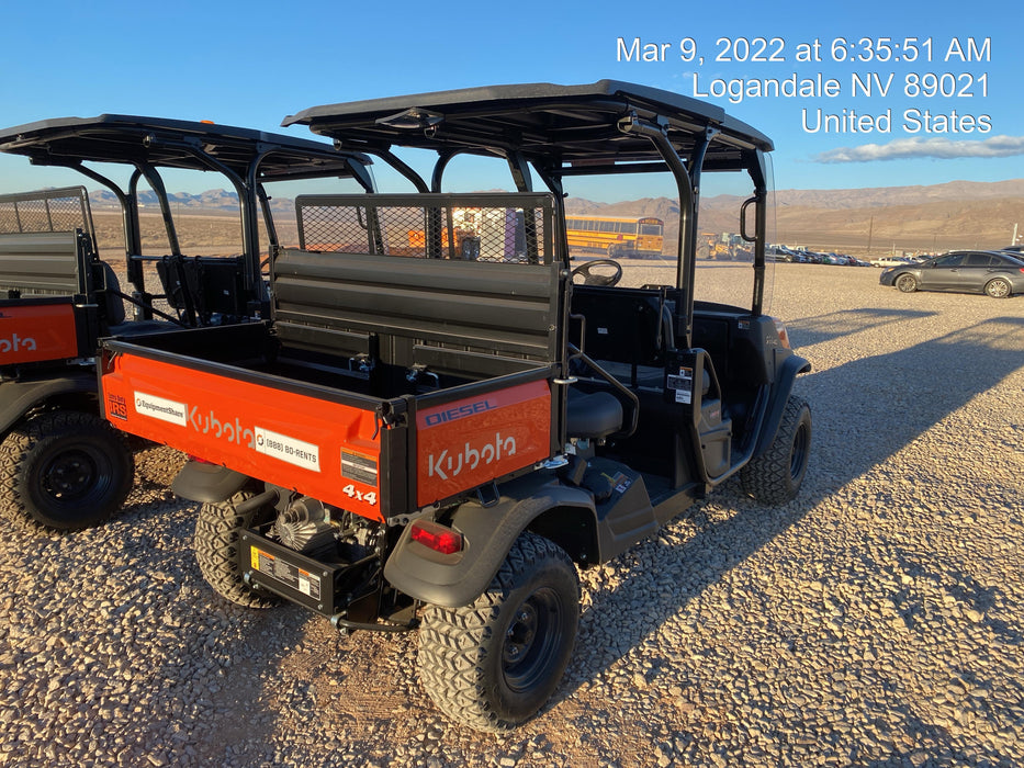 2022 Kubota RTV-X1140W-H Plastic Canopy, Windshield Acrylic Clear, LED Strobe Light, Wire Harness Kit, Back up Alarm
