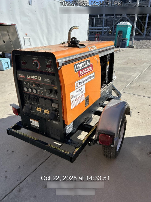 2023 Lincoln Electric LE400 Kubota V1505, Trlr, Cable Rack, Light Kit, ES Decals, T3