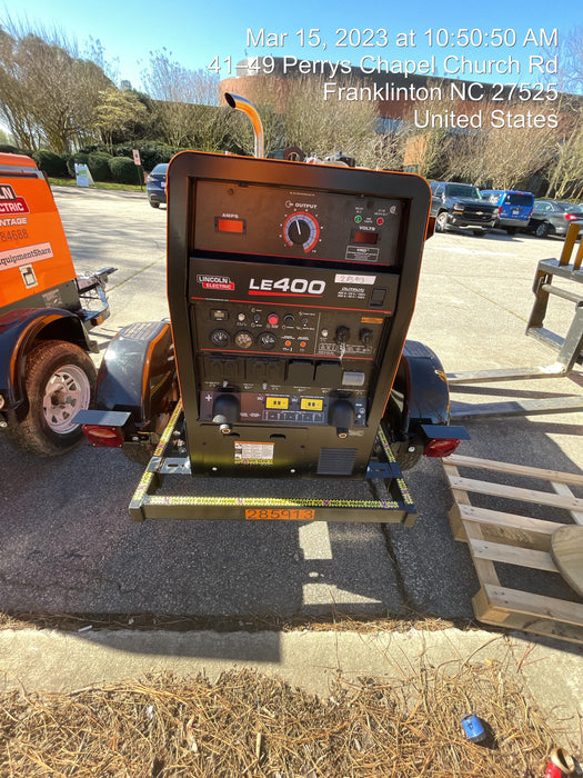 2022 Lincoln Electric LE400 Kubota V1505, Trlr, Cable Rack, Light Kit, ES Decals, T3