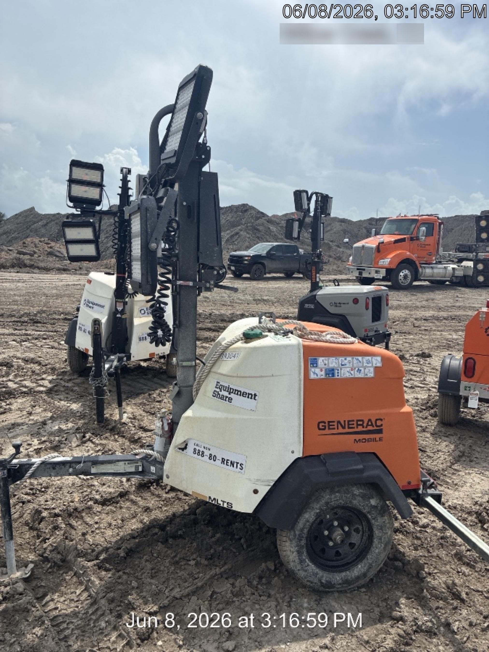 2024 Generac MLT2 Diesel, Flex Switch 120V Input, Powerzone Controller, 
(4) 320W LED Lights, 4kW Generator, 39.9 Gal Fuel Tank, 2" Ball, T3