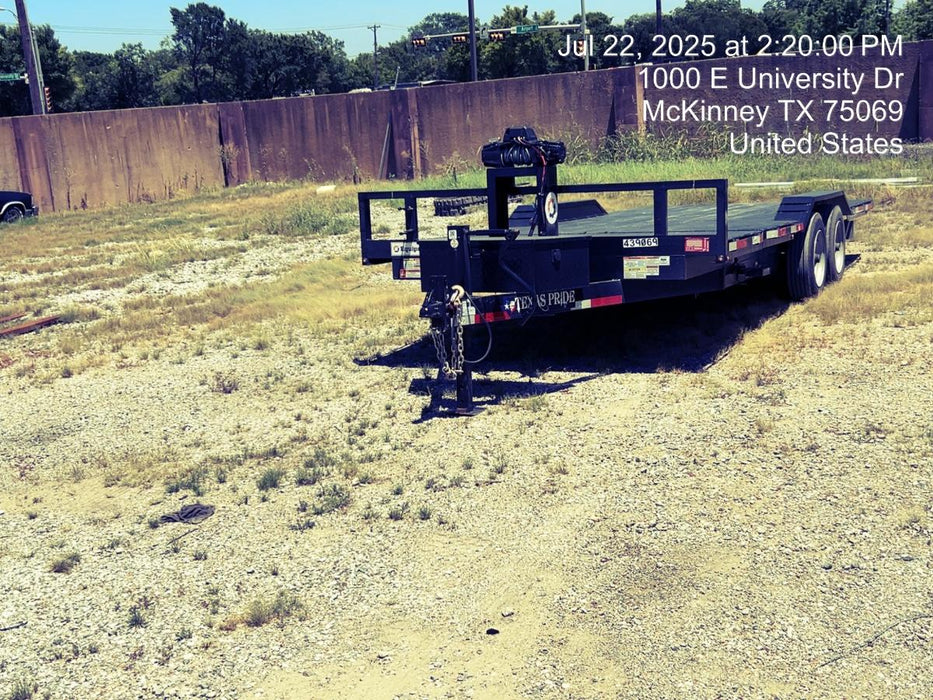2024 TEXAS PRIDE TRAILERS 21' Lowboy Gravity Tilt Bed 14K Bumper Pull Trailer