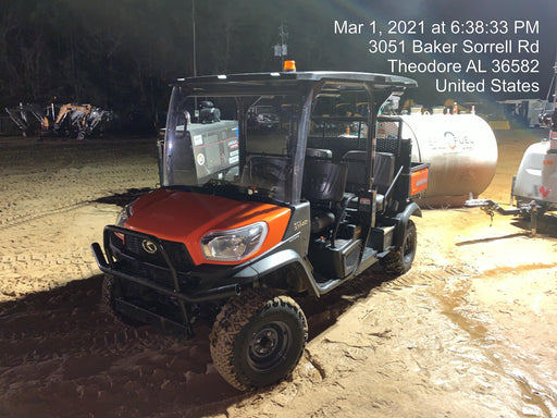 2020 Kubota RTV-X1140W-H 4wd Utility Cart, 4 Seat, Diesel, LED Strobe, Windshield Tempered Glass, Plastic Canopy, Wire Harness Kit, Backup Alarm
