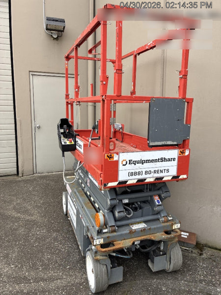 2020 Skyjack SJIII-3219 Solid NM Tires, Half height spring hinged entry gate, Dual Beacons, 800W Inverter