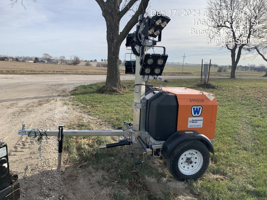 2024 Wanco WLTT-4MM4K Diesel, Deep Sea Controller, Shore Power Plug, Auto Start, (4) 350W LED Floodlights, 4kW Generator, 60 Gal Fuel Tank, 2" Ball, T3