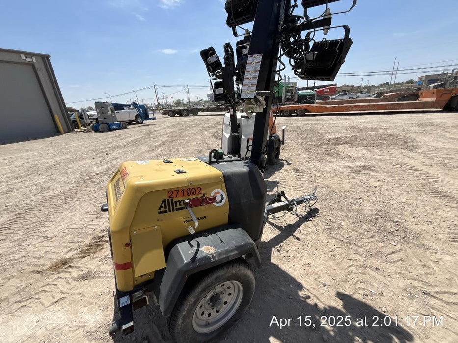 2022 Allmand NLV3GR (4) LED Light Fixture 350W, 23' Vertical Mast, 3kW Prime, Towable, ES Decals, T3