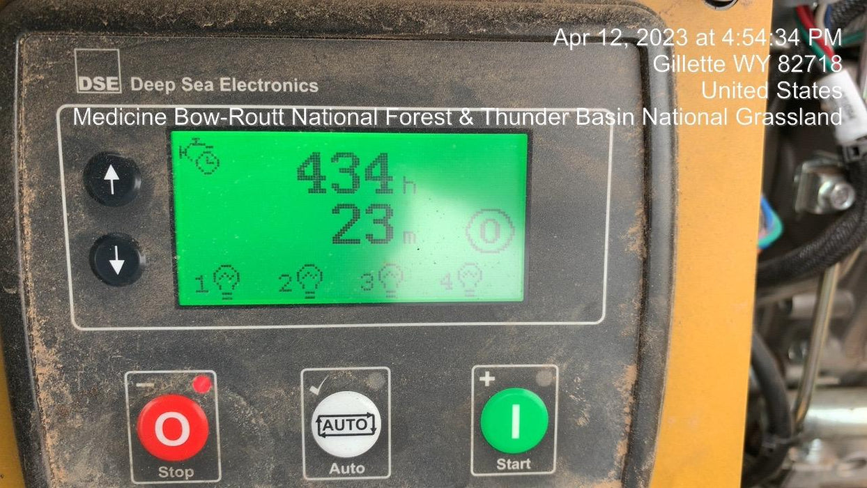 2022 Allmand NLV3GR (4) LED Light Fixture 350W, 23' Vertical Mast, 3kW Prime, Towable, ES Decals, T3