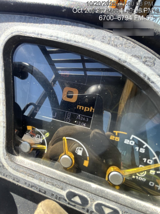 2019 JCB 510-56 Open ROPS, 74 HP, Solid Tires, Worklights, Beacon, Aux Hydraulics, Lifting Eye 66" Carriage/60" Forks