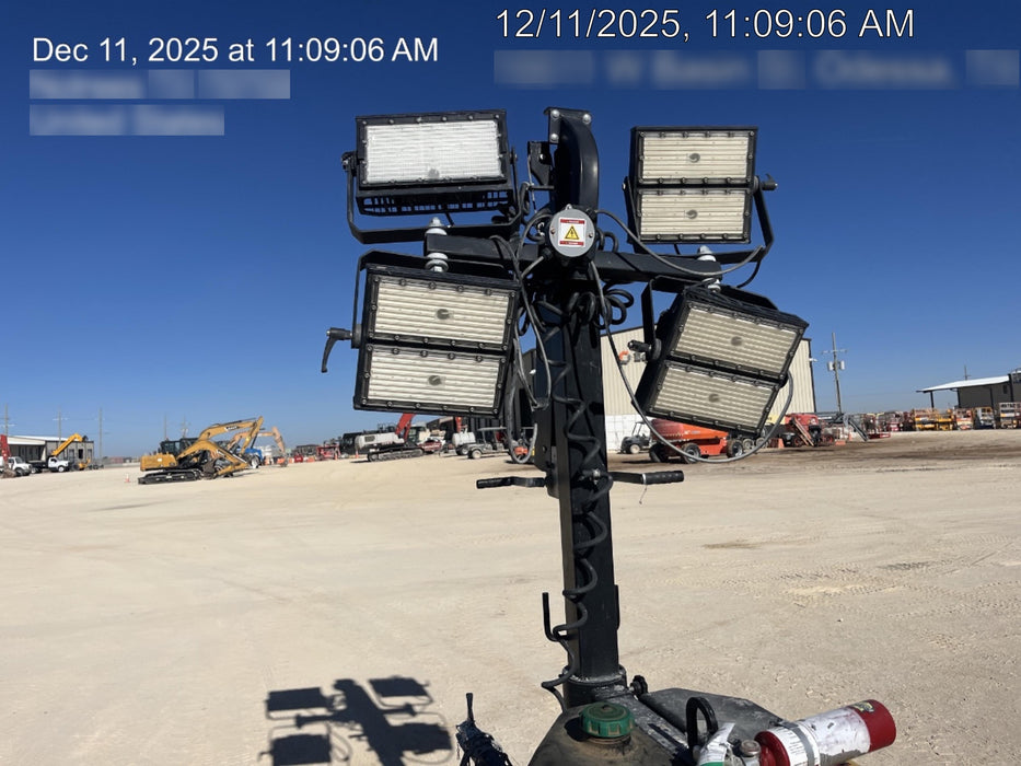 2022 Allmand NLV3GR (4) LED Light Fixture 350W, 23' Vertical Mast, 3kW Prime, Towable, ES Decals, T3