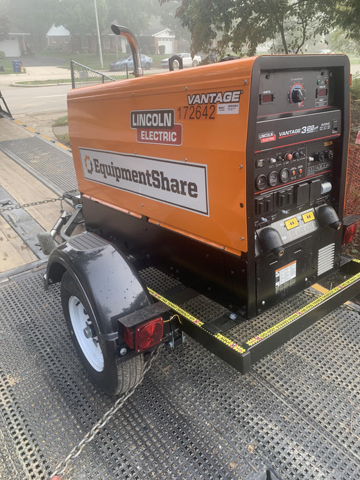 2021 Lincoln Electric Vantage 322 Vantage 322 Ready Pak 3 w/ Decals, ORANGE (includes trailer, cable rack, fender light kit) NO Telematics