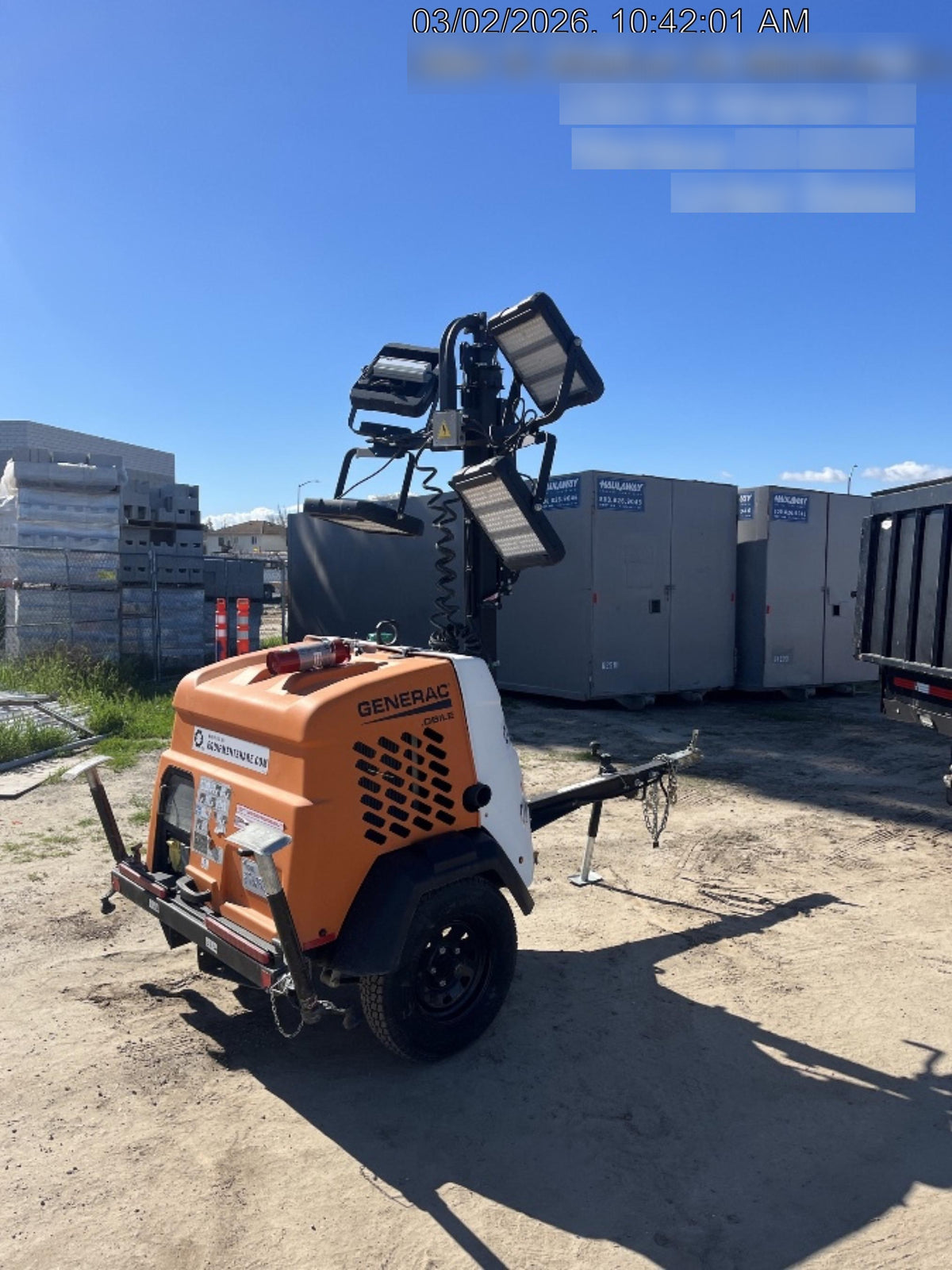 2023 Generac MLT2 Diesel, Flex Switch 120V Input, Powerzone Controller, (4) 320W LED Lights, 4kW Generator, 39.9 Gal Fuel Tank, 2" Ball, T3