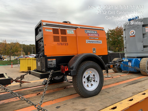 2021 Lincoln Electric Vantage 322 Vantage 322 Ready Pak 3 w/ Decals, ORANGE (includes trailer, cable rack, fender light kit) NO Telematics