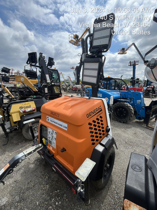 2023 Generac MLT2 Diesel, Flex Switch 120V Input, Powerzone Controller, 
(4) 320W LED Lights, 4kW Generator, 39.9 Gal Fuel Tank, 2" Ball, T3