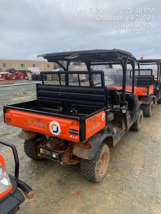 2021 Kubota RTV-X1140W-H Plastic Canopy, Windshield Acrylic Clear, LED Strobe Light, Wire Harness Kit, Back up Alarm