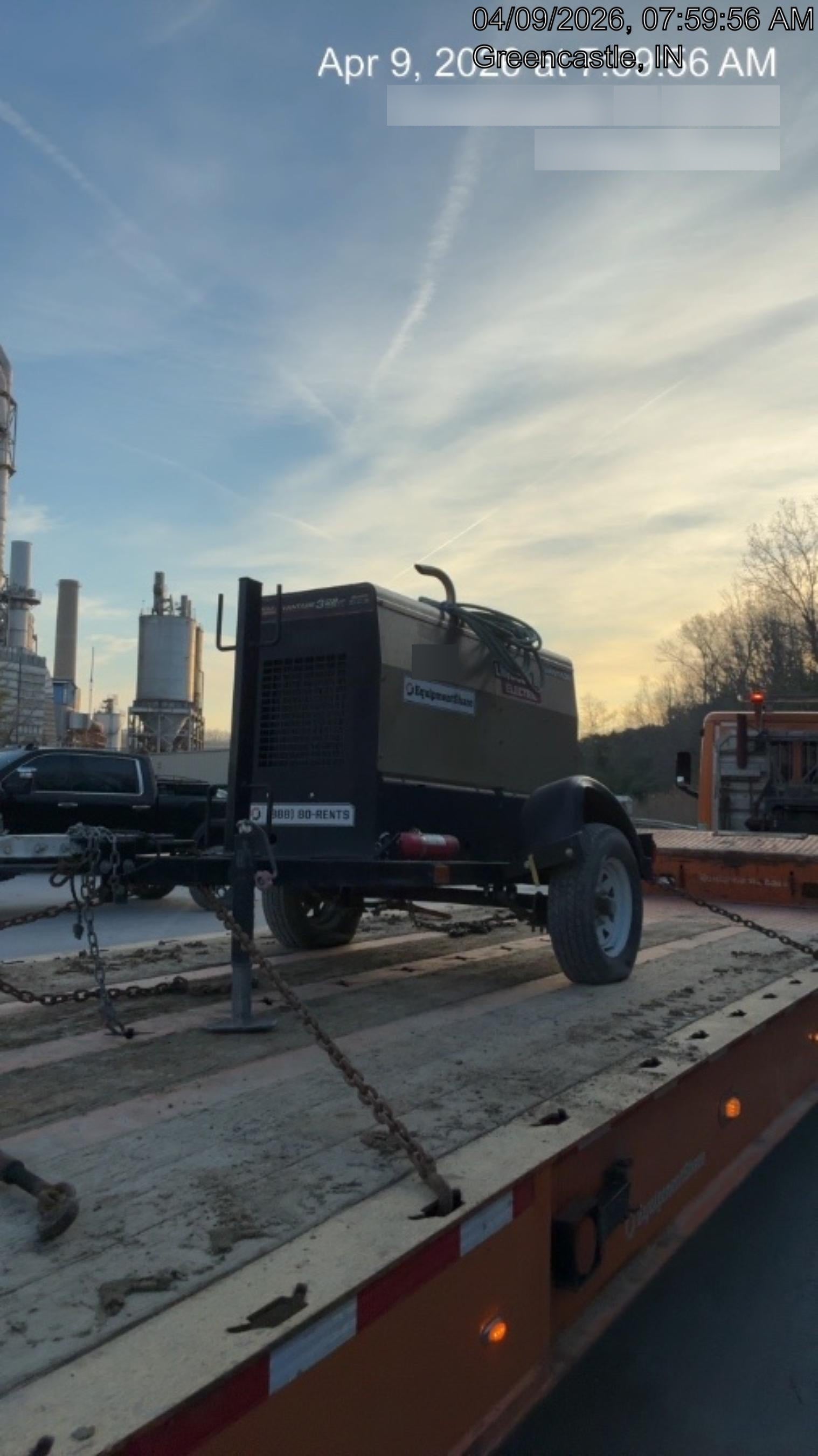 2019 Lincoln Electric Vantage 322 Ready-Pak 3, Two Wheel Trailer, Fender and Light Kit, Cable Rack