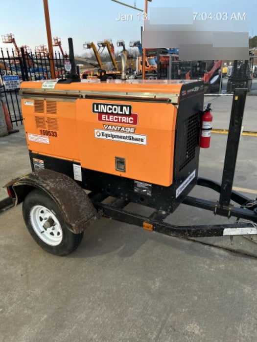 2021 Lincoln Electric Vantage 322 Vantage 322 Ready Pak 3 w/ Decals, ORANGE (includes trailer, cable rack, fender light kit) NO Telematics