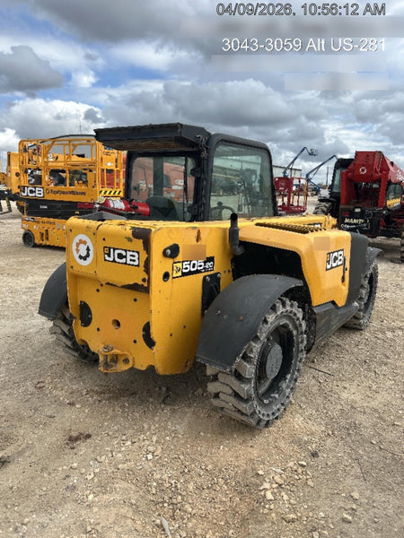 2020 JCB 505-20TC Cab/Heat/Air, Solid Tires, Work Lights, Beacon, Aux Hydraulics, Back up Alarm, ES Decals