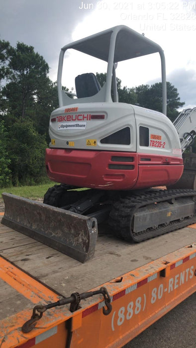 2020 Takeuchi TB235-2R Canopy, Rubber Tracks, Manual TAG QC