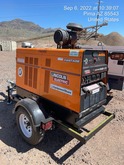 2021 Lincoln Electric Vantage 549X Ready Pak 3, ORANGE (includes trailer, cable rack, fender light kit)