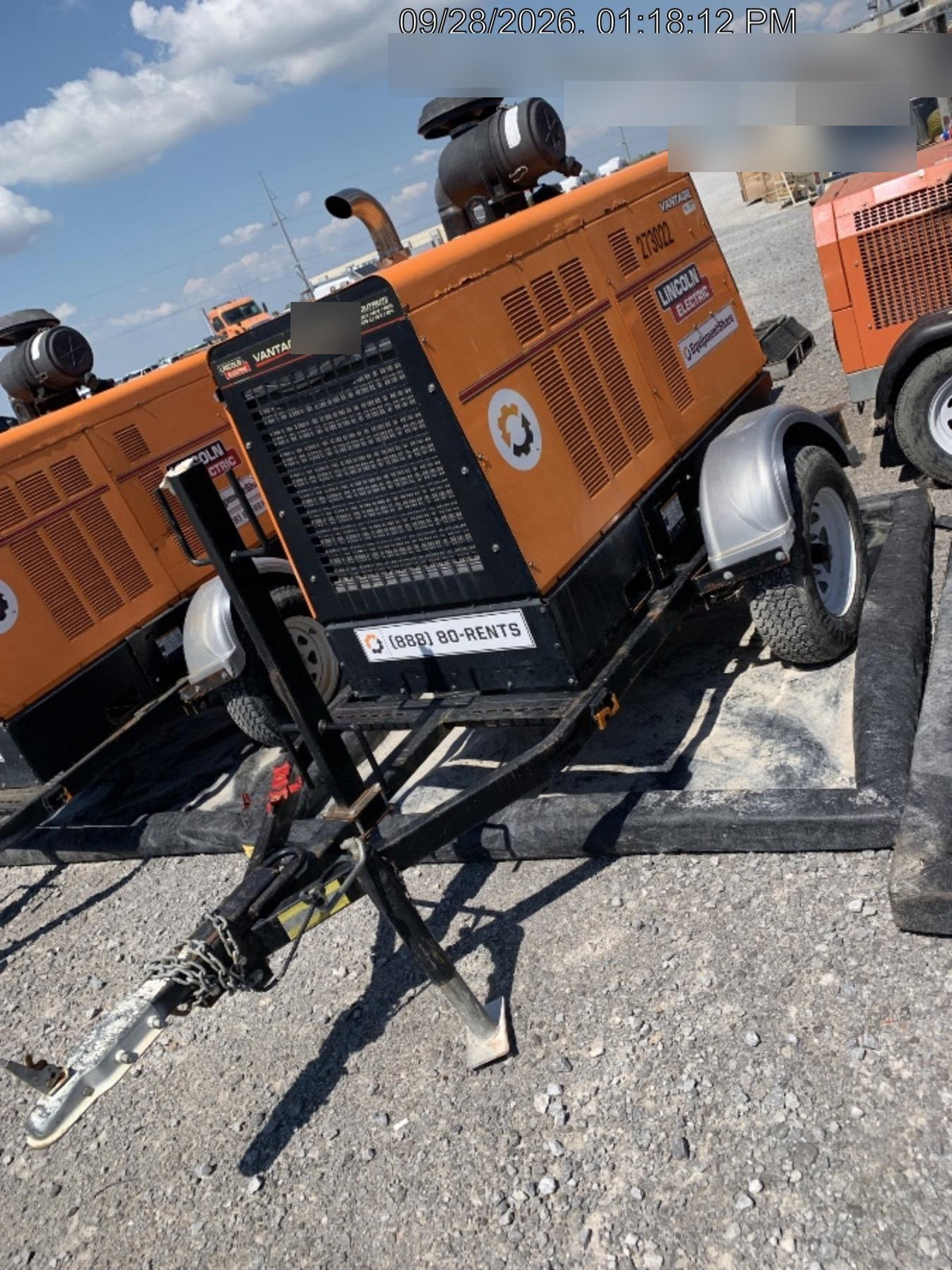 2022 Lincoln Electric Vantage 549X Crosslink Technology, Trailer Mounted, ES Decals, T3
