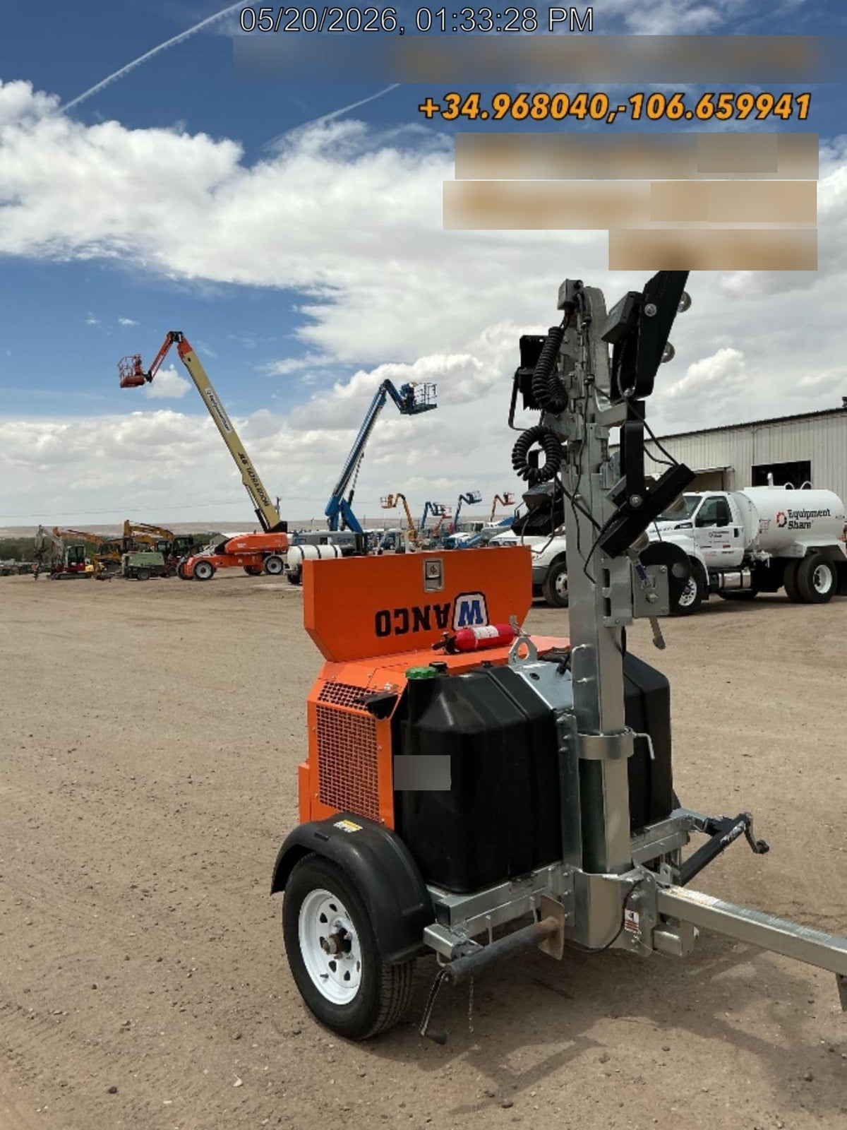 2024 Wanco WLTT-4MM4K Diesel, Deep Sea Controller, Shore Power Plug, Auto Start, (4) 350W LED Floodlights, 4kW Generator, 60 Gal Fuel Tank, 2" Ball, T3