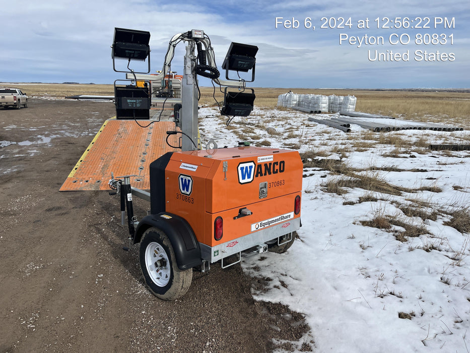 2023 Wanco WLTT-4MM4K Diesel, Deep Sea Controller, Shore Power Plug, Auto Start, (4) 350W LED Floodlights, 4kW Generator, 60 Gal Fuel Tank, 2" Ball, T3