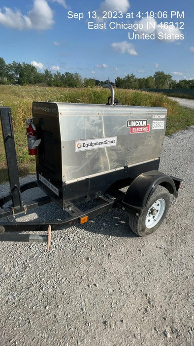 2019 Lincoln Electric Vantage 322 Welder Ready-Pak 3, Two wheel trailer, Fender and Light kit, Cable Rack