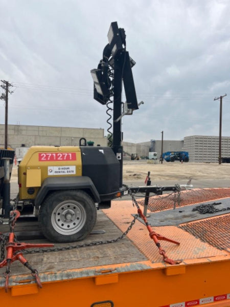 2022 Allmand NLV3GR (4) LED Light Fixture 350W, 23' Vertical Mast, 3kW Prime, Towable, ES Decals, T3