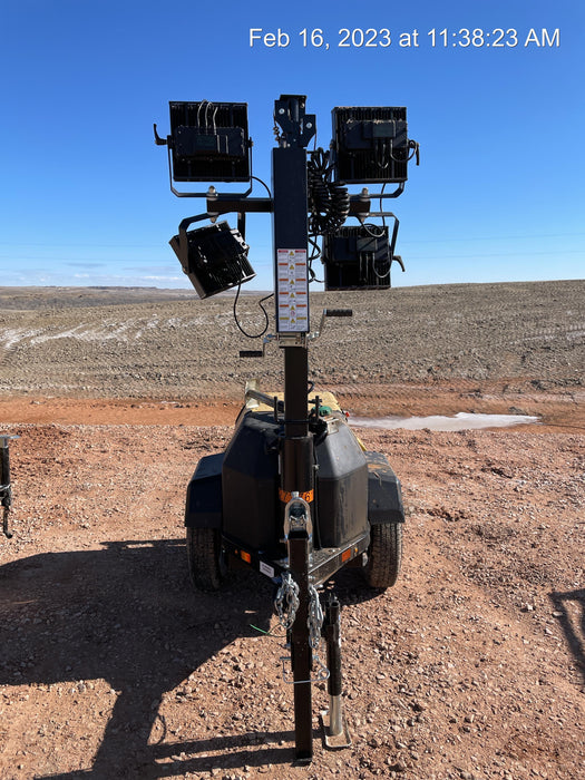 2022 Allmand NLV3GR (4) LED Light Fixture 350W, 23' Vertical Mast, 3kW Prime, Towable, ES Decals, T3