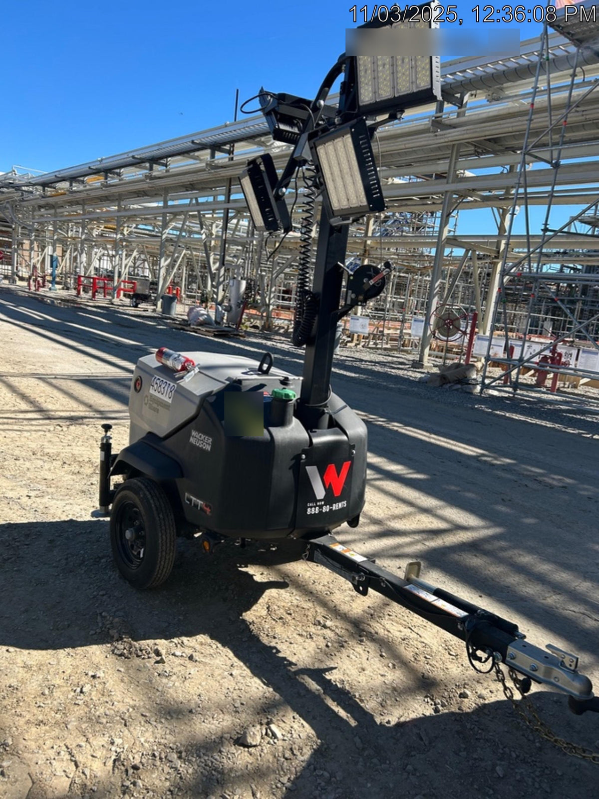 2024 Wacker Neuson LTT4 Diesel, Kohler KDW702, Deep Sea Controller, Auto Start, LED 320W, Bypass Outlet, T3