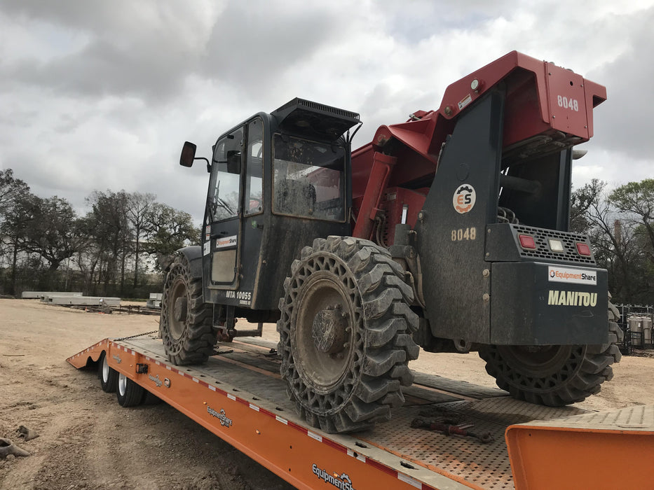2018 Manitou MTA10055 Manitou MTA 10055 w/Open ROPS, Work Lights/Strobe, Aux Hyd, Solid Tires, Lift Hook, 66" Carriage, 60" Forks