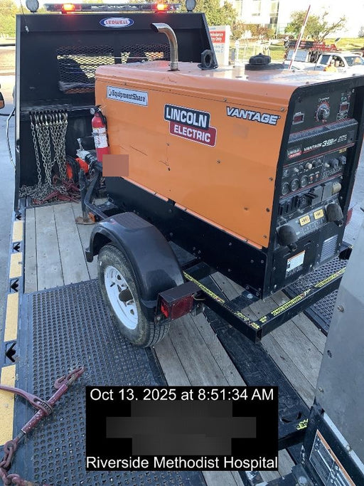 2021 Lincoln Electric Vantage 322 Vantage 322 Ready Pak 3 w/ Decals, ORANGE (includes trailer, cable rack, fender light kit) NO Telematics