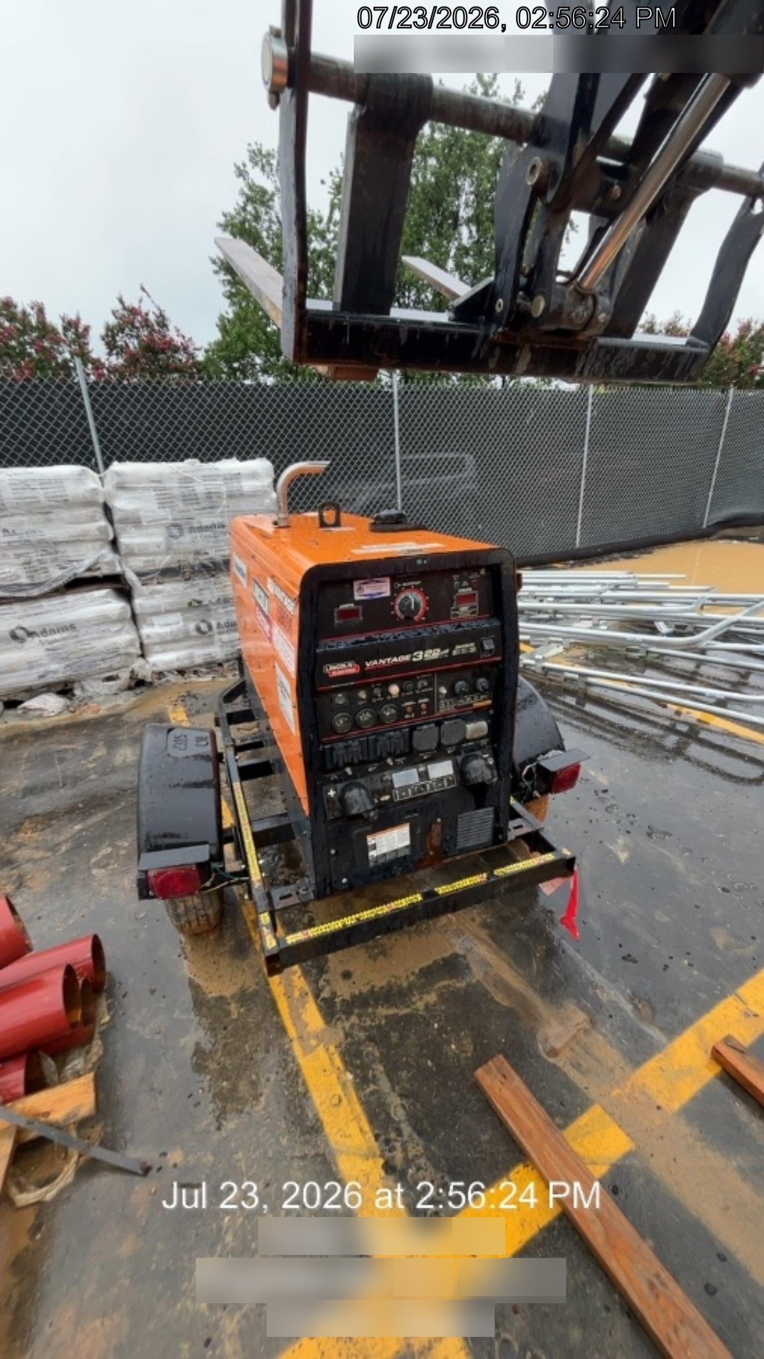 2021 Lincoln Electric Vantage 322 Vantage 322 Ready Pak 3 w/ Decals, ORANGE (includes trailer, cable rack, fender light kit) NO Telematics