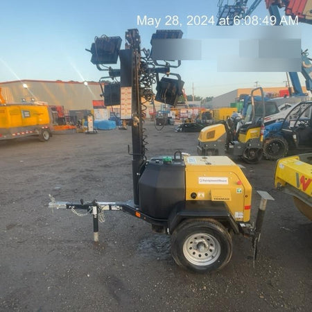 2022 Allmand NLV3GR (4) LED Light Fixture 350W, 23' Vertical Mast, 3kW Prime, Towable, ES Decals, T3