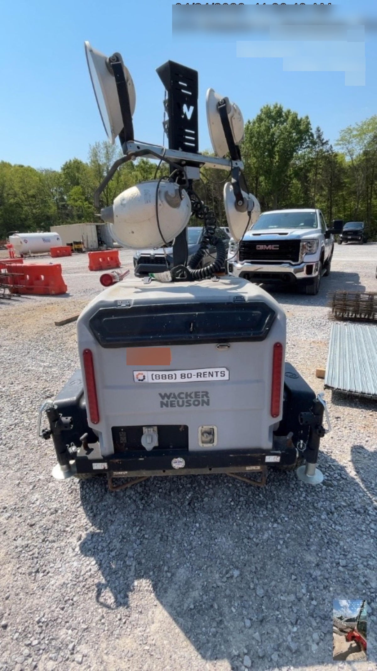 Wacker Neuson LTV6K-MH Power mast, 1100W MH, Fuel Sensors, Wiring Harness