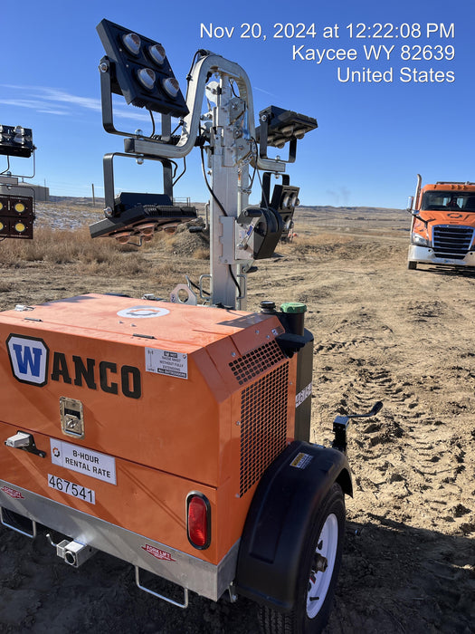 2024 Wanco WLTT-4MM4K Diesel, Deep Sea Controller, Shore Power Plug, Auto Start, (4) 350W LED Floodlights, 4kW Generator, 60 Gal Fuel Tank, 2" Ball, T3