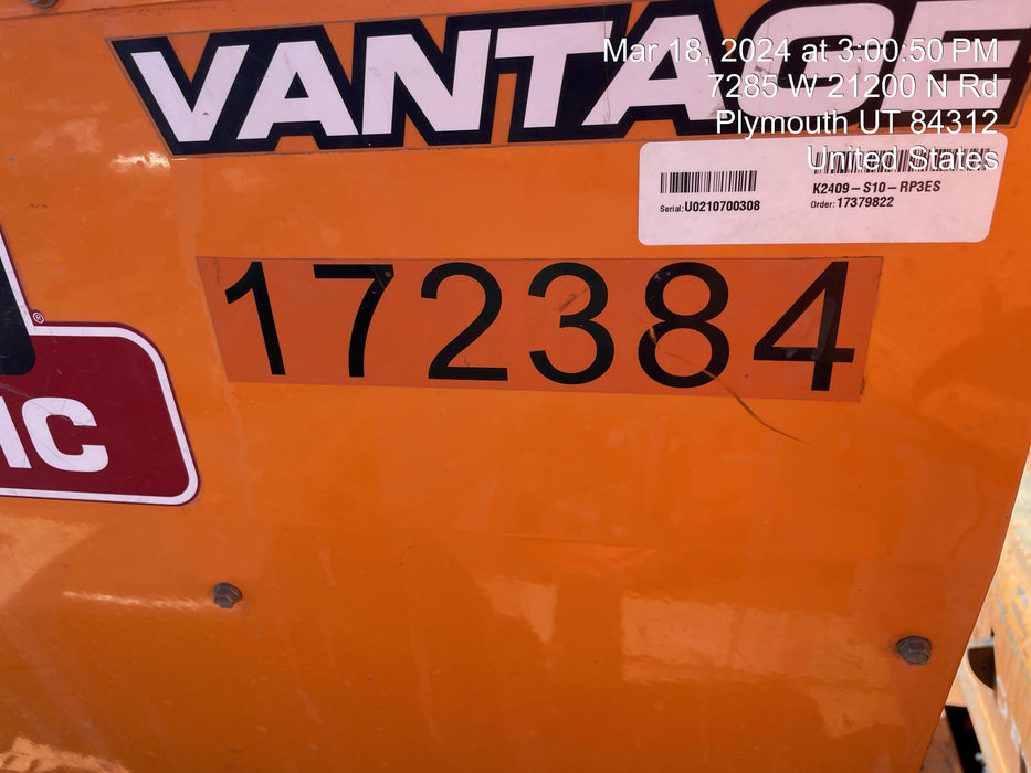 2021 Lincoln Electric Vantage 322 Vantage 322 Ready Pak 3 w/ Decals, ORANGE (includes trailer, cable rack, fender light kit) NO Telematics