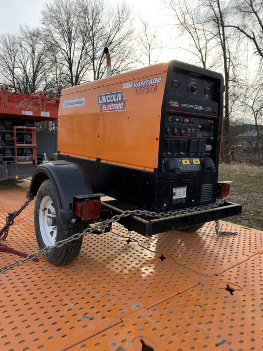 2021 Lincoln Electric Vantage 322 Vantage 322 Ready Pak 3 w/ Decals, ORANGE (includes trailer, cable rack, fender light kit) NO Telematics