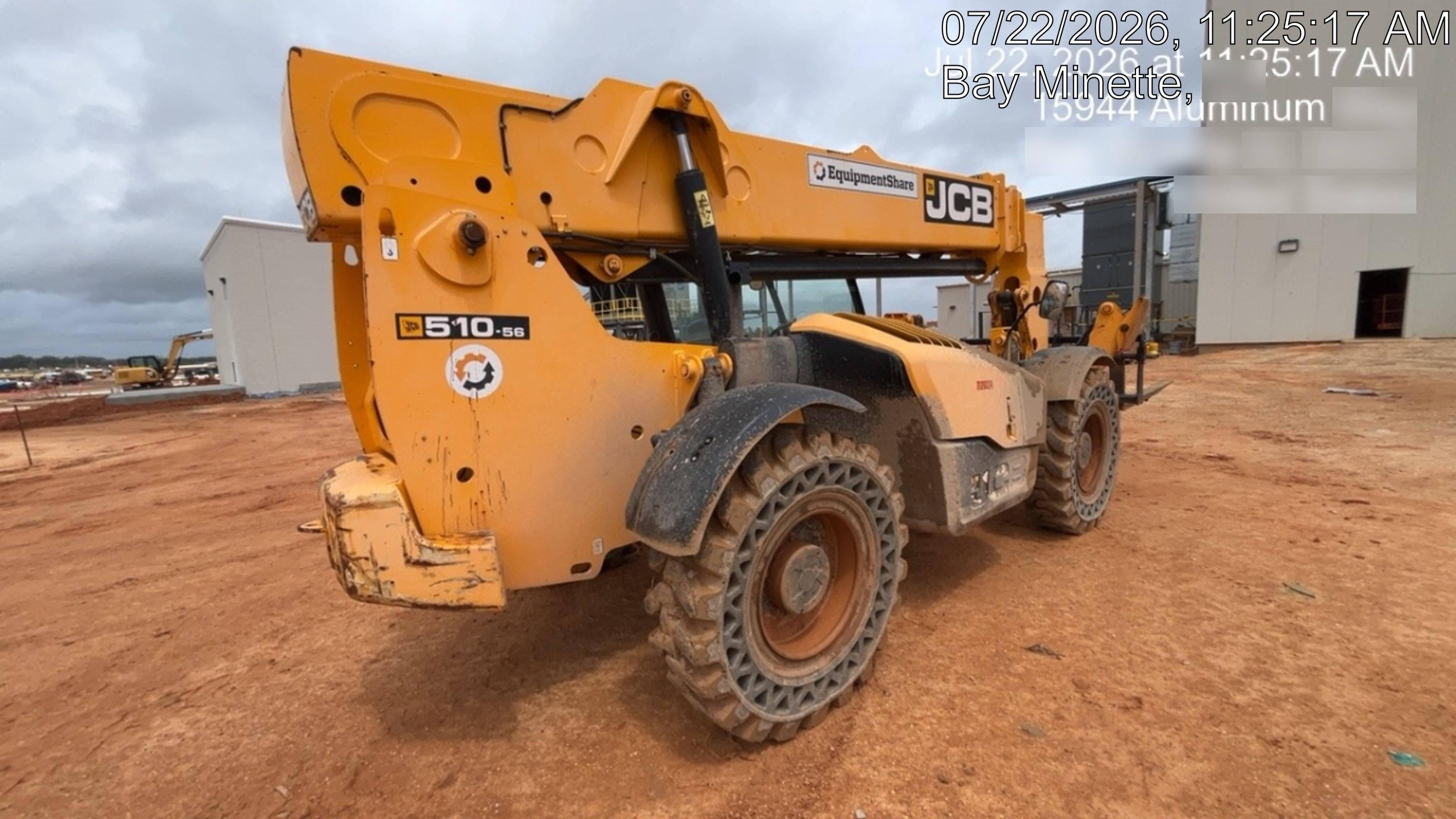 2020 JCB 510-56 Canopy, Solid Tires, Work Lights, Beacon, Aux Hydraulics, Back up Alarm, Lifting Eye, ES Decals