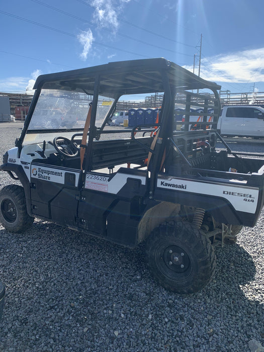 2022 Kawasaki Mule PRO-DXT Standard Options, Backup Alarm, Beacon, Plastic Hard Top, Poly Windshield, Horn Kit