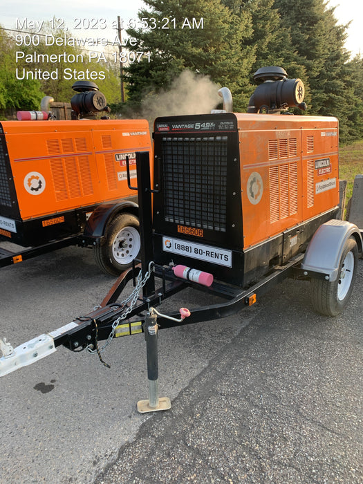 2021 Lincoln Electric Vantage 549X Ready Pak 3, ORANGE (includes trailer, cable rack, fender light kit)