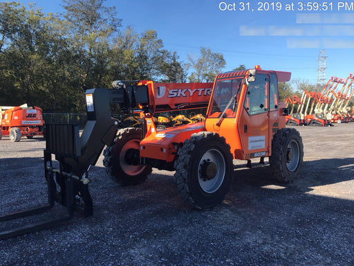 2019 Skytrak 6036 Cab/Heat/Air, Solid Tires, LED Work Lights, Beacon w/50" Carriage, 48" Pallet Forks