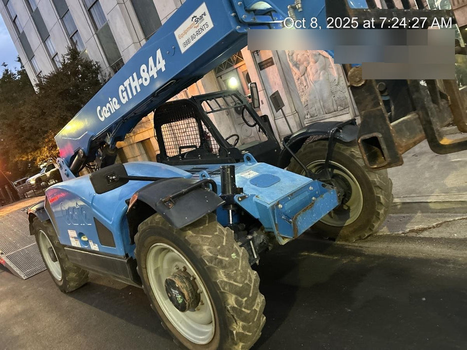 2018 Genie GTH-844 Genie GTH-844D w/Open ROPS, FF Tires, Work Light/Beacon, 60" Carriage and Forks